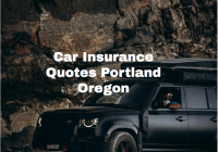Car Insurance Quotes Portland Oregon