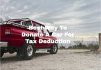 Best Way To Donate A Car For Tax Deduction